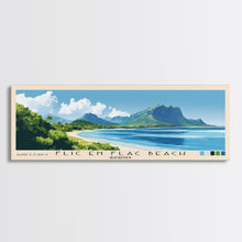 Carregar imagem no visualizador da galeria, Flic en Flac Beach, Mauritius Panoramic Print, Vacation Gift, Mauritius Wall Art, Beach Painting, Beach Decor, Beach Or Lakehouse Art