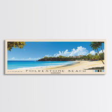 Cargar imagen en el visor de la galería, Folkestone Beach, Barbados Panoramic Print, Vacation Gift, Barbados Wall Art, Beach Painting, Beach Decor, Beach Or Lakehouse Art