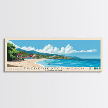 Load image into Gallery viewer, Frederiksted Beach, US Virgin islands Panoramic Print, Vacation Gift, US Virgin islands Wall Art, Beach Painting, Beach Decor, Beach Or Lakehouse Art
