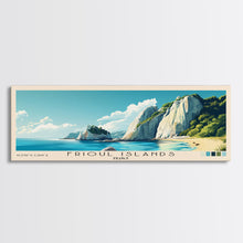 Carregar imagem no visualizador da galeria, Frioul Islands, France Panoramic Beach Print, Vacation Gift, France Wall Art, Framed Canvas Print, Framed Beach Painting