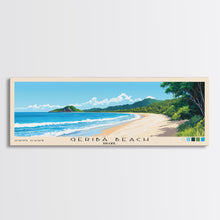 Load image into Gallery viewer, Geribá Beach, Brazil Panoramic Beach Print, Vacation Gift, Brazil Wall Art, Framed Canvas Print, Framed Beach Painting