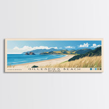 Load image into Gallery viewer, Gillespies Beach, New Zealand Panoramic Beach Print, Vacation Gift, New Zealand Wall Art, Framed Canvas Print, Framed Beach Painting