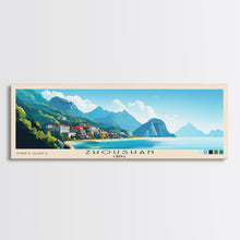 Load image into Gallery viewer, Zhoushan, China Panoramic Beach Print, Vacation Gift, China Wall Art, Beach Painting, Beach Decor, Beach Painting