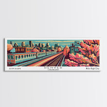 Load image into Gallery viewer, Denver Colorado Panoramic Travel Poster Canvas Print