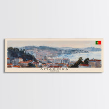 Load image into Gallery viewer, Amadora Portugal Travel Print Wall Art, Panoramic City Art, Travel Art, Wall Decor, Vacation Gift, Framed Canvas Print Or Metal Art