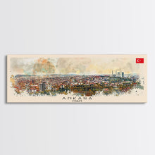 Load image into Gallery viewer, Ankara Turkey Travel Print Wall Art, Panoramic City Art, Travel Art, Wall Decor, Vacation Gift, Framed Canvas Print Or Metal Art