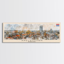 Load image into Gallery viewer, Apeldoorn Netherlands Travel Print Wall Art, Panoramic City Art, Travel Art, Wall Decor, Vacation Gift, Framed Canvas Print Or Metal Art