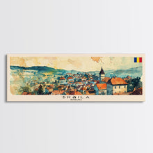Load image into Gallery viewer, Braila Romania Travel Art, City Art, Framed Canvas Print or Metal Wall Art, Europe Travel Poster, Panoramic Wall Art, Extra Wide Wall Art