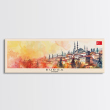 Load image into Gallery viewer, Bursa Turkey Travel Print Wall Art, Panoramic City Art, Travel Art, Wall Decor, Vacation Gift, Framed Canvas Print Or Metal Art