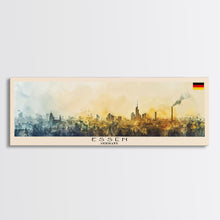 Load image into Gallery viewer, Essen Germany Travel Print Wall Art, Panoramic City Art, Travel Art, Wall Decor, Vacation Gift, Framed Canvas Print Or Metal Art