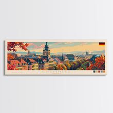 Load image into Gallery viewer, Chemnitz Germany Wall Art, Panoramic Travel Poster, Panoramic Framed Canvas Print, City Wall Art, Wall Hanging Home Decor, Travel Art