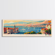 Carregar imagem no visualizador da galeria, A Coruña Spain Travel Art, City Art, Framed Canvas Print or Metal Wall Art, Europe Travel Poster, Panoramic Wall Art, Extra Wide Wall Art