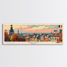 Carregar imagem no visualizador da galeria, Aalst Belgium Travel Print Wall Art, Panoramic City Art, Travel Art, Wall Decor, Vacation Gift, Framed Canvas Print Or Metal Art