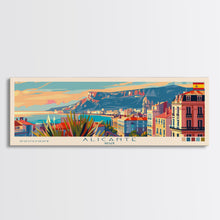 Carregar imagem no visualizador da galeria, Alicante Spain Travel Print Wall Art, Panoramic City Art, Travel Art, Wall Decor, Vacation Gift, Framed Canvas Print Or Metal Art