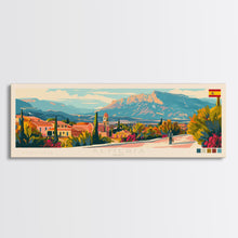 Load image into Gallery viewer, Almeria Spain Wall Art, Panoramic Travel Poster, Panoramic Framed Canvas Print, City Wall Art, Wall Hanging Home Decor, Travel Art