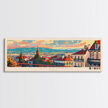 Load image into Gallery viewer, Amadora Portugal Travel Print Wall Art, Panoramic City Art, Travel Art, Wall Decor, Vacation Gift, Framed Canvas Print Or Metal Art