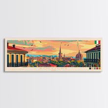 Carregar imagem no visualizador da galeria, Bologna Italy Wall Art, Panoramic Travel Poster, Panoramic Framed Canvas Print, City Wall Art, Wall Hanging Home Decor, Travel Art