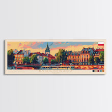 Carregar imagem no visualizador da galeria, Bydgoszcz Poland Travel Art, City Art, Framed Canvas Print or Metal Wall Art, Europe Travel Poster, Panoramic Wall Art, Extra Wide Wall Art