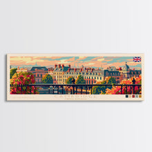 Carregar imagem no visualizador da galeria, Cambridge United Kingdom Travel Print Wall Art, Panoramic City Art, Travel Art, Wall Decor, Vacation Gift, Framed Canvas Print Or Metal Art