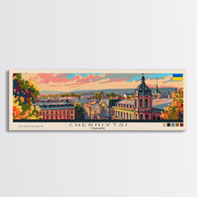Cargar imagen en el visor de la galería, Chernihiv Ukraine Panoramic Travel Poster, Framed Canvas Print or Metal Wall Art, Travel Art, Home Decor, Panoramic Painting, Midcentury Art