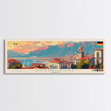 Load image into Gallery viewer, Dusseldorf Germany Travel Art, City Art, Framed Canvas Print or Metal Wall Art, Europe Travel Poster, Panoramic Wall Art, Extra Wide Wall Art