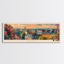 Load image into Gallery viewer, Derby United Kingdom Travel Print Wall Art, Panoramic City Art, Travel Art, Wall Decor, Vacation Gift, Framed Canvas Print Or Metal Art