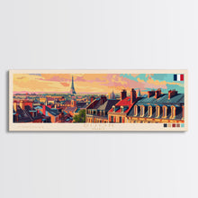 Load image into Gallery viewer, Dijon France Travel Art, City Art, Framed Canvas Print or Metal Wall Art, Europe Travel Poster, Panoramic Wall Art, Extra Wide Wall Art