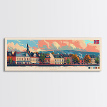 Carregar imagem no visualizador da galeria, Fredrikstad Norway Travel Art, City Art, Framed Canvas Print or Metal Wall Art, Europe Travel Poster, Panoramic Wall Art, Extra Wide Wall Art
