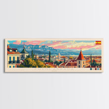 Carregar imagem no visualizador da galeria, Fuenlabrada Spain Wall Art, Panoramic Travel Poster, Panoramic Framed Canvas Print, City Wall Art, Wall Hanging Home Decor, Travel Art