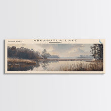 Carregar imagem no visualizador da galeria, Arkabutla Lake Mississippi Panoramic Framed Canvas Print, Lake House Decor, Rustic Art, Travel Poster, Scenic View, Nature Wall Art