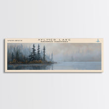 Carregar imagem no visualizador da galeria, Aylmer Lake Panoramic Framed Canvas Print, Lake House Decor, Rustic Art, Travel Poster, Scenic View, Home Decoration