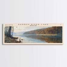 Load image into Gallery viewer, Barren River Lake Kentucky Framed Canvas Print, Panoramic Lake House Decor, Scenic View, Travel Poster, Rustic Art, Nature Scene