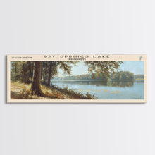 Load image into Gallery viewer, Bay Springs Lake Mississippi Framed Canvas Print, Panoramic Lake House Art, Scenic Painting, Travel Poster, Modern Decor, Nature Scene
