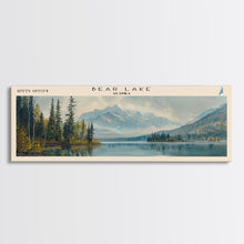Load image into Gallery viewer, Bear Lake Alaska Framed Canvas Print, Panoramic Lake House Decor, Scenic View, Travel Poster, Rustic Art, Water Reflection