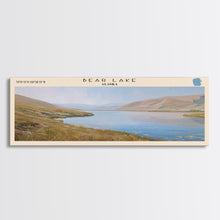Load image into Gallery viewer, Bear Lake USA North Slope Alaska Panoramic Framed Canvas Print, Lake House Decor, Scenic Painting, Travel Poster, Nature Scene