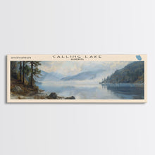 Carregar imagem no visualizador da galeria, Calling Lake Framed Canvas Print, Panoramic Lake House Decor, Wall Art, Travel Poster, Rustic Lake Painting, Nature Art
