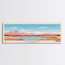 Carregar imagem no visualizador da galeria, Abiquiu Reservoir New Mexico Framed Canvas Print, Panoramic Wall Art, Midcentury Modern, Pop Art, Travel Poster, Living Room Art
