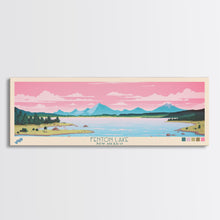 Carregar imagem no visualizador da galeria, Fenton Lake New Mexico Framed Canvas Print, Panoramic Art, Midcentury Modern, Pop Art, Living Room Decor, Travel Poster, Lake View, Wall Art