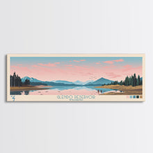 Carregar imagem no visualizador da galeria, Glendo Reservoir Wyoming Framed Canvas Print, Panoramic Art, Midcentury Modern, Pop Art, Bedroom Decor, Travel Poster, Nature Painting, Home Decor