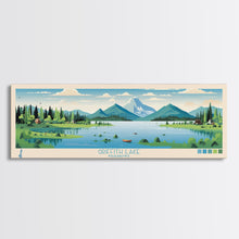 Load image into Gallery viewer, Griffith Lake Vermont Framed Canvas Print, Panoramic Wall Art, Midcentury Modern, Pop Art, Living Room Wall Art, Travel Poster, Lake View, Nature Art