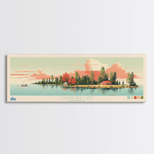 Load image into Gallery viewer, Lower Red Lake, Minnesota Panoramic Wall Art Framed Canvas Print, Midcentury Modern, Pop Art, Home Decor, Travel Poster, Living Room Art