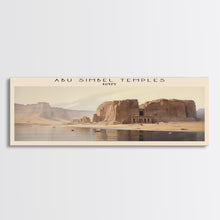 Carregar imagem no visualizador da galeria, Abu Simbel Temples Egypt Travel Poster Print, Framed Canvas Print, Egypt Travel Art, Wood Framed Art, Wall Hanging, Home Decor