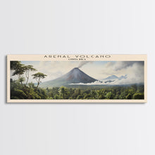 Load image into Gallery viewer, Arenal Volcano Travel Poster Print, Framed Canvas Print, Costa Rica Travel Art, Wood Framed Art, Wall Hanging, Home Decor