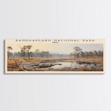 Load image into Gallery viewer, Bandhavgarh National Park Framed Canvas Print Travel Poster | Wall Art | Home Decor | Gift For Travel Lover | Wall Hanging | Original Art