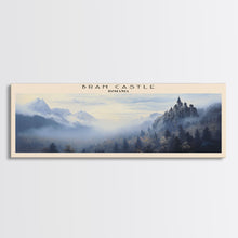 Load image into Gallery viewer, Bran Castle Travel Poster Print, Framed Canvas Wall Art, Metal Wall Art, COUNTRY art, Gift For Him, Travel Wall Art, Travel Lover Gift