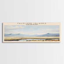 Carregar imagem no visualizador da galeria, Falkland Islands Framed Canvas Print Travel Poster | Wall Art | Home Decor | Gift For Travel Lover | Wall Hanging | Original Art