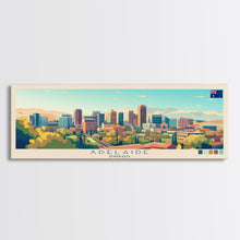 Carregar imagem no visualizador da galeria, Adelaide, Australia Panoramic Travel Poster Canvas Print, Adelaide, Australia Painting, Australia Art, Adelaide Panoramic Travel Art, Travel Painting