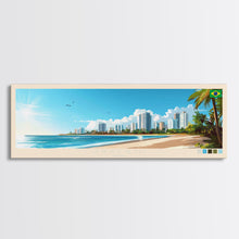 Load image into Gallery viewer, Aracaju, Brazil Panoramic Travel Poster Canvas Print, Aracaju, Brazil Painting, Brazil Art, Aracaju Travel Art, Guest Room Painting