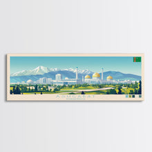 Carregar imagem no visualizador da galeria, Ashgabat, Turkmenistan Panoramic Travel Poster Canvas Print, Ashgabat, Turkmenistan Painting, Turkmenistan Art, Ashgabat Panoramic Travel Art, Travel Painting