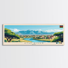 Load image into Gallery viewer, Athi River, Kenya Panoramic Travel Poster Canvas Print, Athi River, Kenya Painting, Kenya Art, Athi River Panoramic Travel Art, Travel Painting